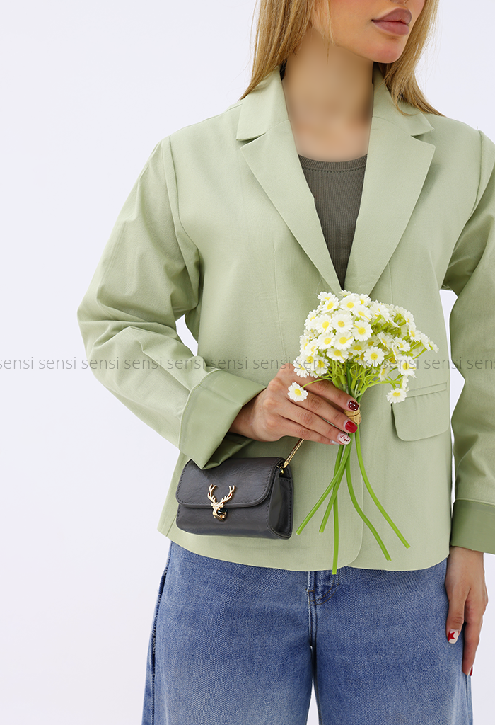 کت زنانه لینن یقه انگلیسی کد1005942